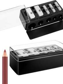 2pcs/1pc Multi-Functional Five-Hole/Double-Hole Makeup Pen, Pencil Sharpener, Eyebrow Pencil Sharpener, Eyeliner Pencil Sharpener, Makeup Tool Pencil Sharpener - Multicolor - View 3