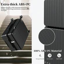 YSTYLE Multi-Functional Three-Piece Carry-On Luggage Set, Suitcase, Ultra-Light Hardside Suitcase Made Of ABS+PC Material Equipped With TSA-Approved Locks And Four Double-Sided Spinner Wheels