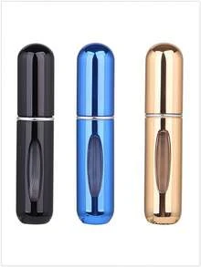 1个/2个/3个/4个/5个装 5毫升便携式迷你香水可填充喷雾瓶，配有香水泵头，适合旅行和户外使用