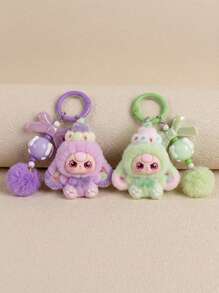 POKOJA LAND New Cute Big Ear Heart Shaped Keychain, Fashion Cartoon Accessory Bag Charm Key Chain