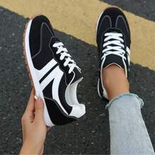 New Lightweight Casual Fashion Sports All-Match Running Shoes For Women In All Seasons - 黑色 - 查看 4