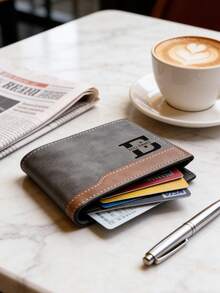 1pc Customized Engraved Wallet | Personalized Letter/Name Engraving, Unisex Multi-Card Slots Zipper Wallet, Durable Casual Design, Ideal Gift For Valentine's Day, Anniversary, Birthday, Faux Leather, Customizable - Multicolor - View 4