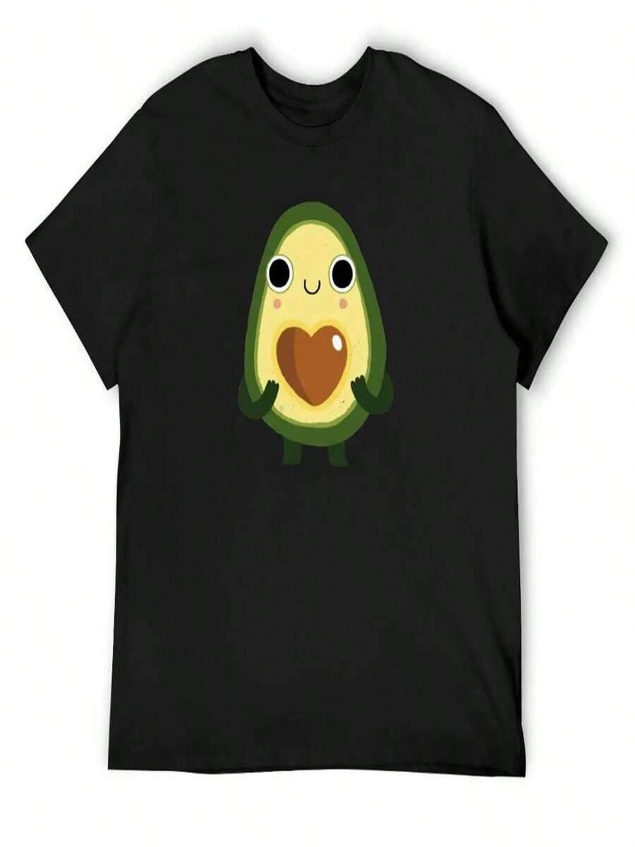 Luvocado T-Shirt Short Sleeve Tee Graphic T Shirts Designer Shirts Luxury Designer Mens Graphic T-Shirts Funny - Black22 - View 1