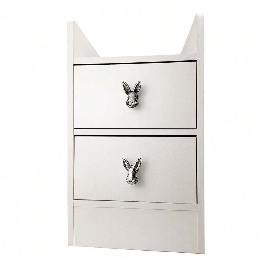 1pc Rabbit Shaped Zinc Alloy Cabinet/Drawer Pull Handle, Classic Metal Craftsmanship, Single Hole Design, Suitable For Cabinets And Drawers
