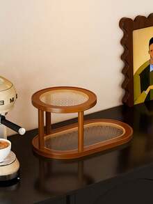 1 chiếc kệ trưng bày để bàn hình tròn kiểu retro, hai tầng, đa năng dùng để đựng nước hoa, son môi, trang sức, mỹ phẩm, cốc nhỏ, phù hợp với bàn làm việc văn phòng, quầy bar, bàn trang điểm, lối vào, nhà bếp và nhiều nơi khác. - Nhiều màu - Xem 4