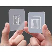 5pcs/3pcs/2pcs/1pc Multi-Function Wall Mounted Power Outlet Holder - With Clear Snap Hooks, Strong Adhesive And Reusable Plastic Pads, Ideal For Bathroom And Entryway Organization; No Drilling Installation Saves Space. Storage Organization Strong Adhesive Hooks, Bathroom Accessories Home Decor Kitchen Accessories, Easy To Install Adhesive Practical Hooks - Multicolor - View 5