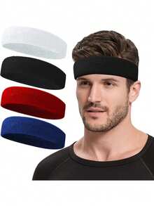 1pc New Outdoor Sports Sweat-Absorbent Headband, Fashionable Fitness Yoga Headscarf, Spring/Summer - Multicolor - View 2