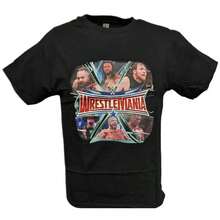 Wrestlemania Shattered WWE Boys Kids Juvy T-Shirt - Black - View 1