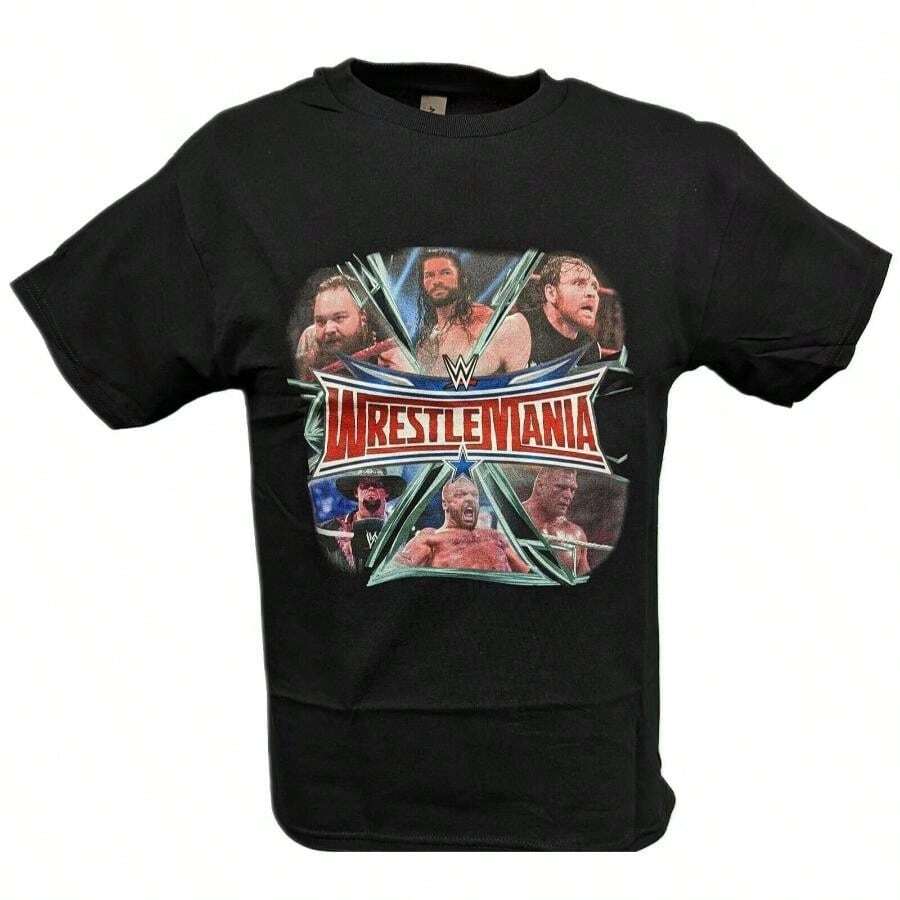 Wrestlemania Shattered WWE Boys Kids Juvy T-Shirt - Black - View 1