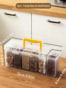 6pcs (1 Large Box + 5 Small Boxes) U-Shaped Card Organizer Boxes: 5 Compartments, White, PP Material, Suitable For Cards, Postcards, Etc. - Transparent Dust-Proof Lid Storage & Display Box, Desk Organizer, Suitable For School, Office Staff And Students, Great For Halloween And Christmas - Multicolor - View 7