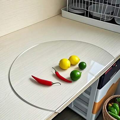 Transparent Acrylic Cutting Board, Anti-Corrosion Kitchen Counter Chopping Mat For Fruits & Vegetables