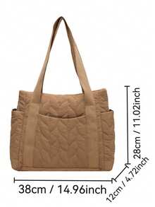 1pc Embroidered Customized Zodiac Sign Women Tote Bag, Large Capacity Travel Backpack, Personalized Name Customization, Zipper Closure, Thick Padding, Minimalist & Versatile, Casual Commute, Perfect Gift - Multicolor - View 5