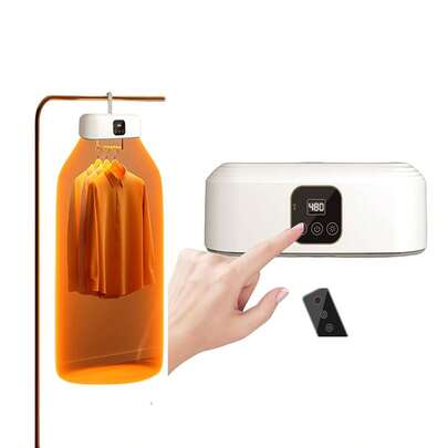 Secadora portátil mejorada con ciclo 3D, secadoras portátiles para departamentos, dormitorios, viajes de negocios, secadora eléctrica con control remoto, modo de doble velocidad, secado.