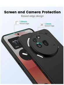 1pc Black Phone Case Compatible With Motorola Moto X30 Pro, Moto G82, Moto G75, Poco M3 Pro 5G, Poco M2 Pro, Nothing Phone (2a) Plus, Nothing Phone (3a), Soft Touch, Anti-Slip, Anti-Fingerprint, Scratch-Resistant, Shock-Proof - Black - View 4