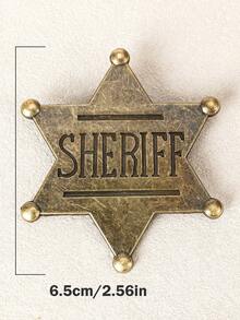 1pc Unisex Detachable Badge Western Cowboy Hat, Wide Brim Panama Hat, Suitable For Western Themed Events, Parties, Engagements, Cosplay, Graduations, Masquerades, Festivals, Weddings, Birthdays, Music Festivals, Everyday Wear - Top Hat - View 9