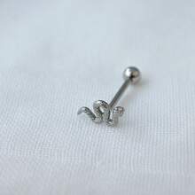 钛钢舌钉，异域风情优雅小众朋克性感蛇形舌钉 - 野性優雅 舌釘 - 查看 7