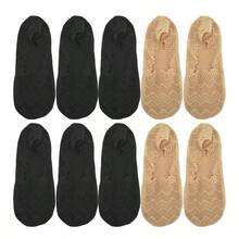 5/10 Pairs Women's Summer Thin Anti-Slip Lace Diamond Shaped Invisible Liner Socks - Multicolor - View 19