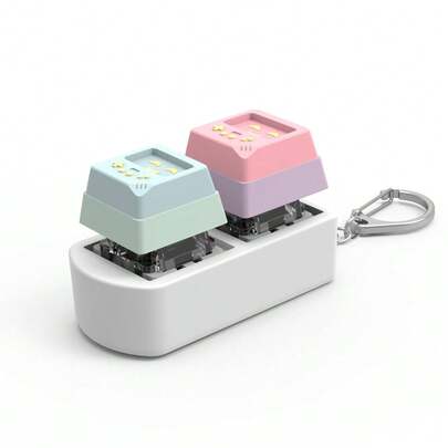 2026 New Mechanical Keyboard Toy Retro Game Console Personalized Keycaps Stress Relief Keychain, Suitable For Hanging On Handbags And Backpacks, Adult Finger Toy, Finger Press Keychain, Calming Tool, Focus And Relaxation, Birthday Gift, Gift For Boys And Girls