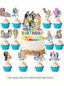 25/50pcs Birthday Party Decorations, Cute Cartoon Dog Coco Birthday Party Supplies & Favors (Some Items Randomly Shipped) - Multicolor - View 10