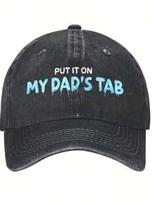 Put It On My Dad's Tab Prints Unisex Baseball Cap Outdoor Casual Sports Sun Hats - Color 5 - View 1