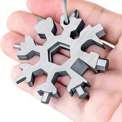 Bộ tua vít đa năng 18 trong 1 - Bao gồm dụng cụ mở chai, tua vít đầu dẹt và đầu vít, cờ lê, dụng cụ thiết yếu cho gia đình và ngoài trời, thiết kế hình bông tuyết, quà tặng DIY tuyệt vời cho nam giới, bộ dụng cụ sửa chữa di động, bộ dụng cụ bảo dưỡng xe hơi và nhà cửa, ý tưởng quà tặng, nhỏ gọn và dễ cất giữ, quà tặng dụng cụ sáng tạo cho nam giới, ý tưởng quà tặng sinh nhật, quà tặng cho ông.