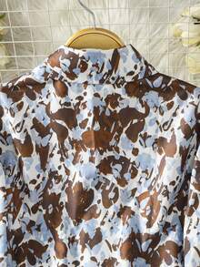 Women's All-Over Print Casual Versatile Arabic Style Top - Multicolor - View 7