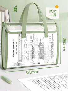 Transparent Accordion-Style Storage Pouch (Water Vole Pattern), Horizontal Compartment Design, Student File Organizer, Transparent Inner Pages For Certificates And Awards, Large Capacity For Office Supplies, Can Store Textbooks, Books, Documents, Stationery, Back To School Essential, Learning Supplies - Multicolor - View 9