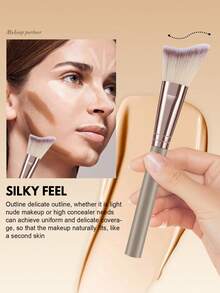 50pcs Combination Makeup Tool Set, Eye Shadow Brush And Eyebrow Brush & Basic Brush And Powder Makeup Brush & Blush Brush And Concealer Brush And Highlighter Brush Ultra Soft Advanced Synthetic Hair For Daily Facial Makeup - Multicolor - View 3