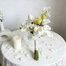 马蹄莲花束、新娘抛花、伴娘花束、婚礼花卉中心装饰、家居周年纪念装饰、婚礼摄影道具 - 彩色 - 查看 4