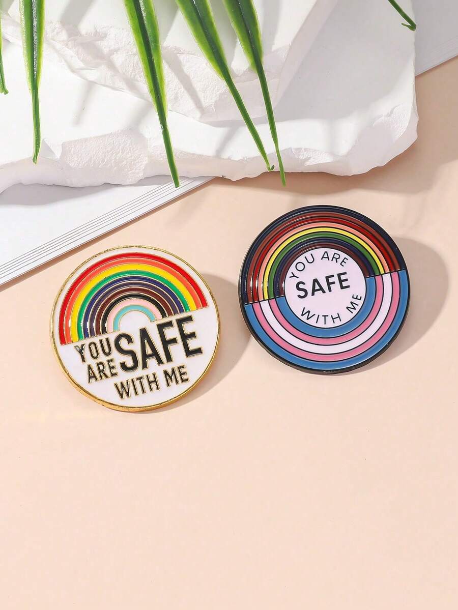 1pc Rainbow Brooch Pin, Suitable For Daily Wear