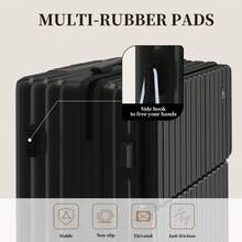 YSTYLE Multi-Functional Three-Piece Carry-On Luggage Set, Suitcase, Ultra-Light Hardside Suitcase Made Of ABS+PC Material Equipped With TSA-Approved Locks And Four Double-Sided Spinner Wheels