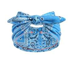 1pc Bowknot Headband With Paisley Print, Suitable For Spring, Summer, Autumn, Winter, Exercise, Yoga, Rabbit Ear Design