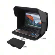 Tấm che nắng gấp gọn cho laptop, tấm chắn màn hình chống chói bảo mật cho laptop ngoài trời, phù hợp với laptop 12-16 inch, tấm che bảo vệ di động cho công việc ngoài trời. - màu đen - Xem 12