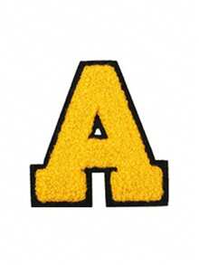 1/26pcs Chenille 2.8 Inch Letter Iron-On Patches, Suitable For Repairing Jeans, T-Shirts And Other Clothing, Letter Patch Badges - Yellow - View 20