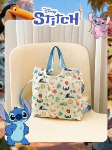 Disney 官方授权史迪奇迷你图案顽皮史迪奇糖果袋午餐袋零食包抽绳设计手提包 1 个 官方授权休闲多功能斜挎包 轻便可调节肩带斜挎包 适合女孩/青少年/学生日常/外出/购物/返校 - 彩色 - 查看 12