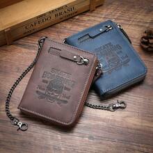 1 buah Dompet Resleting Multifungsi Gaya Vintage Baru, Tempat Kartu Serbaguna, Hadiah untuk Pria Muda, Dompet Mini Pria, Dompet Kulit Kecil, Gantungan Kunci, Hadiah untuk Pria. - Biru - View 7