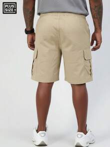 Quần yếm rộng rãi cỡ lớn dành cho nam giới mùa hè, phù hợp với người có thân hình thừa cân, kiểu dáng thoải mái và thời trang, quần short rộng rãi đa năng để mặc hàng ngày, đi mua sắm và hẹn hò, khả năng chịu trọng lượng tối đa lên đến 300 lbs (khoảng 136 kg). - Màu Khaki - Xem 3