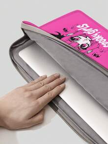 Random Pattern Laptop Sleeve, Fabric Laptop Protective Case, Soft Laptop Bag, Soft Laptop Protective Shell, Laptop Sleeve, Flat Pouch, Laptop Zipper Bag, Laptop Protective Cover, School & Business Office Supplies, Back To School Special - Multicolor - View 4