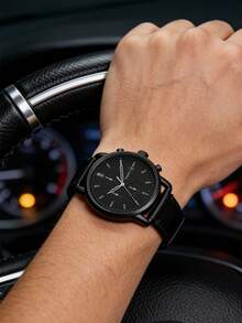 Fossil Reloj de pulsera de cuarzo para hombre, multifuncional de negocios y moda, modelo FS5504 - Negro - Ver 4