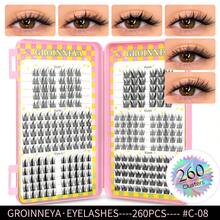 240-300 Pcs Fairy Lashes Volume Mixed Tray Lashes Cluster Kit Fox Eye Eyelashes Natural Look Cluster Lashes Individual Eyelashes Clusters C Curl Wispy Segmented False Eyelashes Large Capacity Eyelash Book Including 6 Styles Free To Match Eyelash Extension - Black - View 10