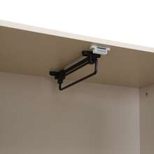 Compact, Hallway, Wall-Mounted Shoe Cabinet With Filling Panel, Dimensions 110x186x38 Cm - Beige - View 3