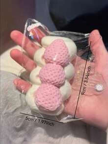 1个柔软可爱的草莓巧克力吐司造型捏捏乐玩具，多层可拉伸设计，减压玩具，手指玩具，桌面捏捏乐玩具，逼真的食物造型玩具，适合儿童、青少年和成人，办公旅行必备，儿童礼物，儿童玩具 - 彩色 - 查看 19