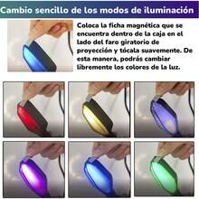 KINGMOTO Par de direccionales para moto universal con luz LED y luz preventiva, contiene un imán para cambiar de color al pasarlo - Direccional - Ver 2