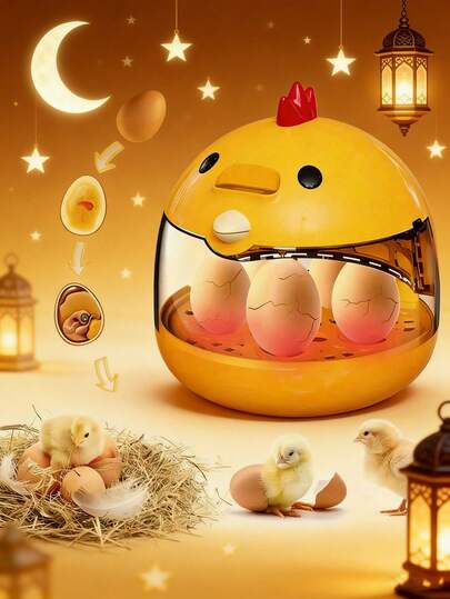 5pcs Home Incubator With Egg Candler, Suitable For Hatching Chicken, Duck, Quail, Goose Eggs, With Transparent Window, Humidity Control, Automatic Temperature Control, Manual Egg Turning, Bird Mama