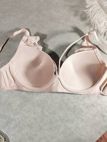 Women's Sexy Lingerie, Sexy French Lace Backless Bra, Comfortable Versatile Small Bust Push Up Underwire Bra - Apricot - View 8