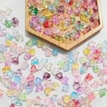 Transparent Dual-Color Luminous Wax Apple Beads For DIY Earrings, Hair Clips, Headpieces, Bracelets, Pendants, Phone Straps, Jewelry Making Materials