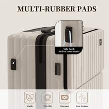 YSTYLE Multi-Functional Three-Piece Carry-On Luggage Set, Suitcase, Ultra-Light Hardside Suitcase Made Of ABS+PC Material Equipped With TSA-Approved Locks And Four Double-Sided Spinner Wheels