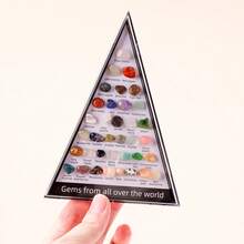 24pcs Mineral Rock Crystals Gift Box Gemstone Healing Energy Stones Irregular Shape Natural Specimen Collection Christmas Gift - Gravel Box - View 12