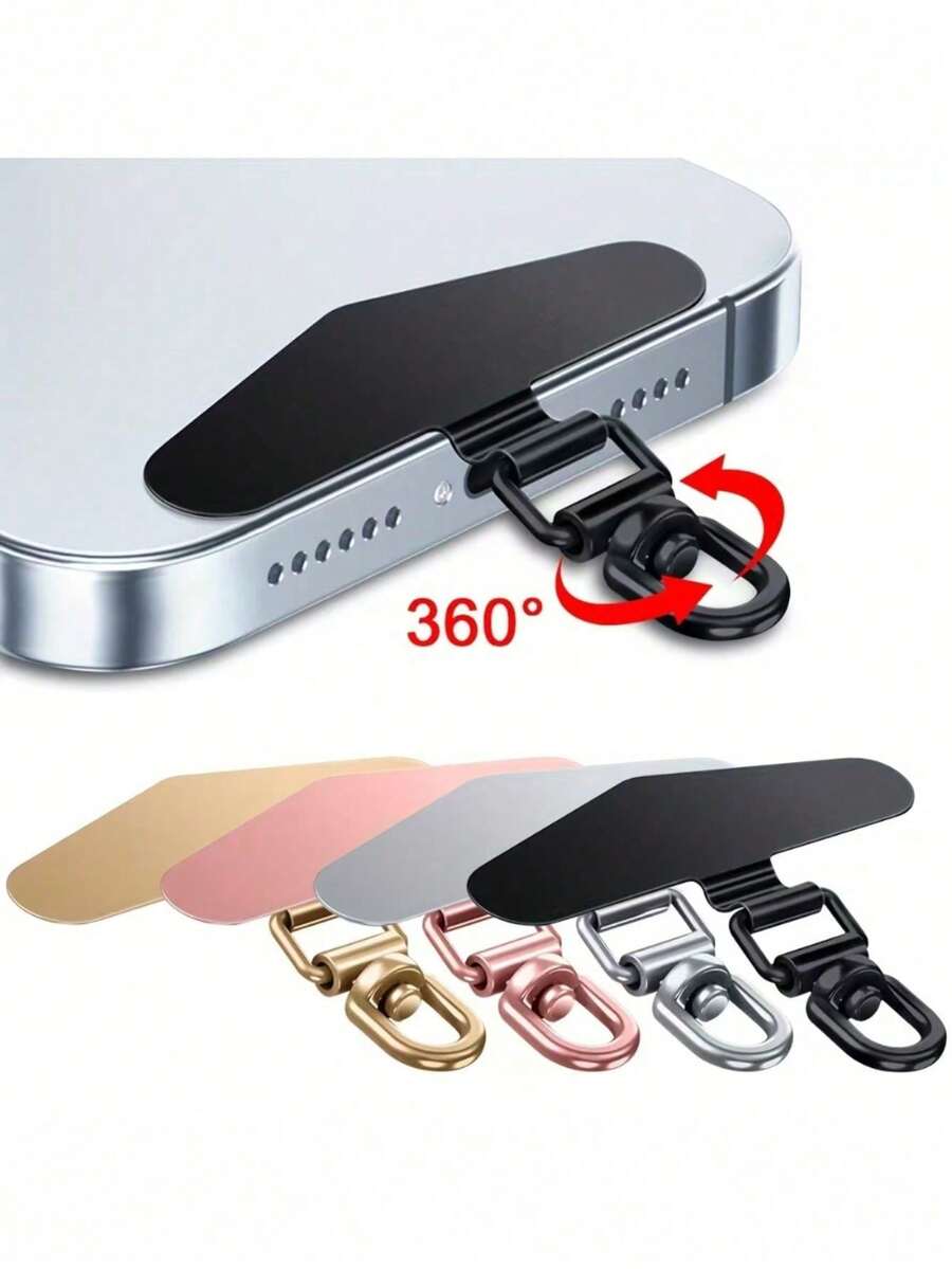 1 قطعة موصل سلسلة هاتف من الفولاذ المقاوم للصدأ، لا يحتاج إلى بطارية - مشبك معدني مرفق بلوحة مثبتة لسلسلة مضادة للفقدان، ملحق مشبك قابل للدوران 360 درجة لضمان تشغيل الهاتف، موصل سلسلة الهاتف متوافق مع الأندرويد والهواتف الذكية، هدية للأم والعائلة والأصدقاء والأطفال وأعياد الميلاد والمناسبات - متعدد الألوان - مشاهدة 1
