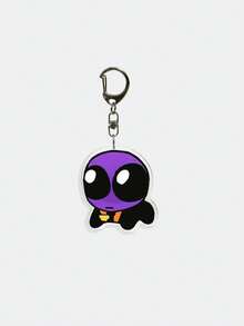 1pc Acrylic Pixel William Afton Keychain, Purple Pendant, Backpack Accessory, Best Gift For Fans - Multicolor - View 7